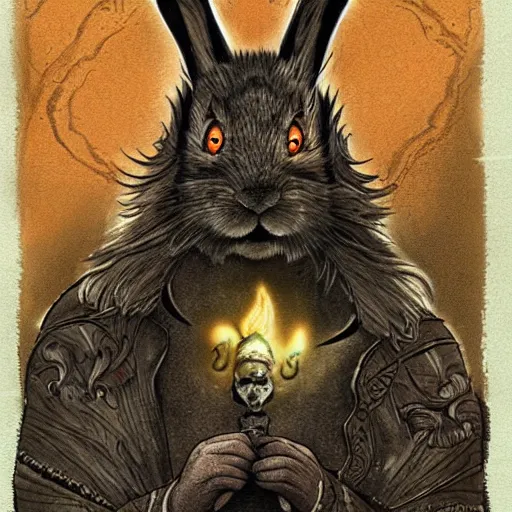 Sauron from lord of the rings as a rabbit | Stable Diffusion | OpenArt