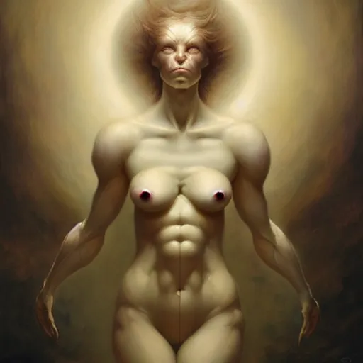 Image similar to woman tethered to a womb, in the style of peter mohrbacher by weta digital and beth cavener, high face symmetry, intricate, masterpiece, award winning, high face symmetry, intricate