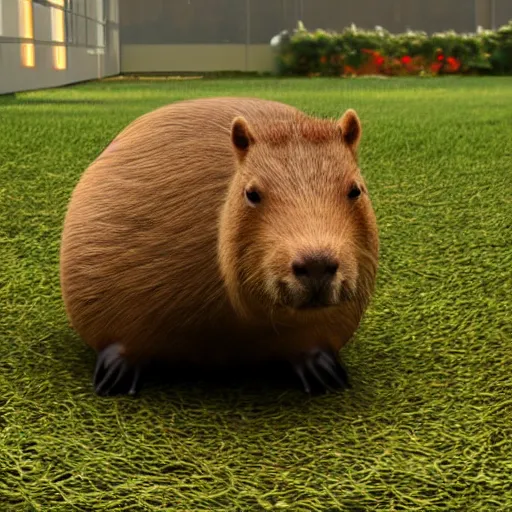 Prompt: photorealistic capybara wearing VR helmet