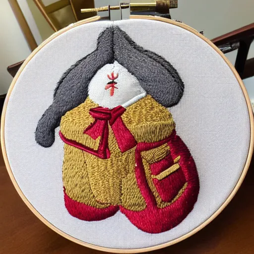 Image similar to big chungus embroidery