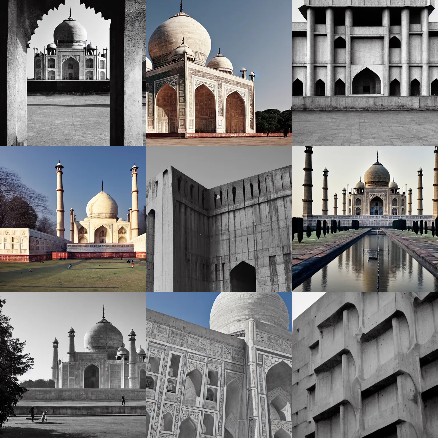 Prompt: a photo of brutalist architecture, taj mahal, brutalism, soviet union buildings, concrete