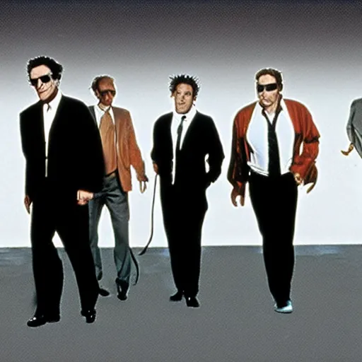 Prompt: Reservoir dogs 90s sitcom promo poster