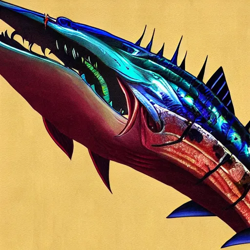 Prompt: zombified tribal sailfish, trending on artstation, ultra fine detailed, hyper detailed, hd, concept art, digital painting