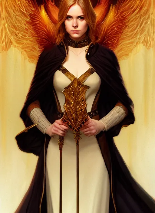 Prompt: Erin Moriarty as Lucifer morningstar, slight smile, highly detailed, digital painting, artstation, concept art, sharp focus, illustration, art by wlop and J. C. Leyendecker and Edmund Bliar Leighton and Charlie Bowater