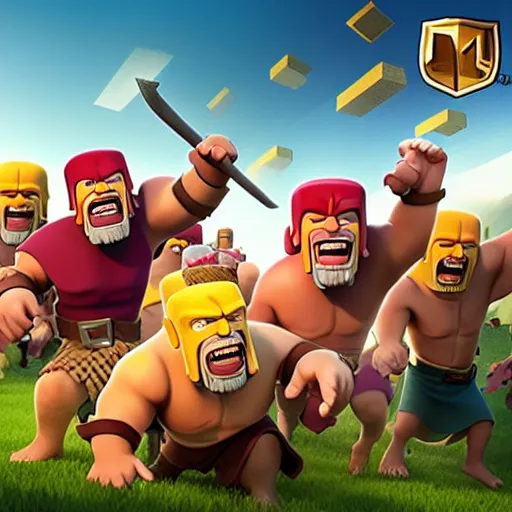 Image similar to clash of clans film poster concept