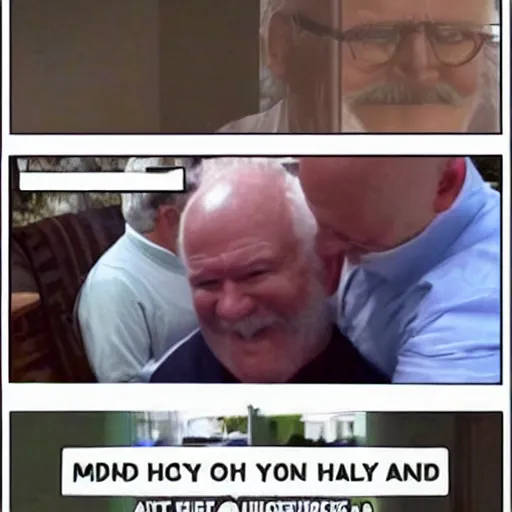 Image similar to a meme with hide the pain Harold