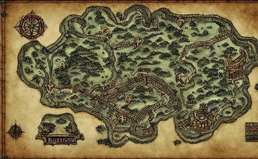 Image similar to Haunted dungeon map, D&D map