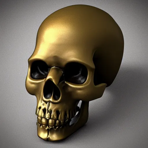 Prompt: human skull ornated, filigree, patina, bronze, ornaments, 3 d design for tattoo, hyper maximalist, elegant, ornate, luxury, elite, symmetrical, unreal engine, 3 d design