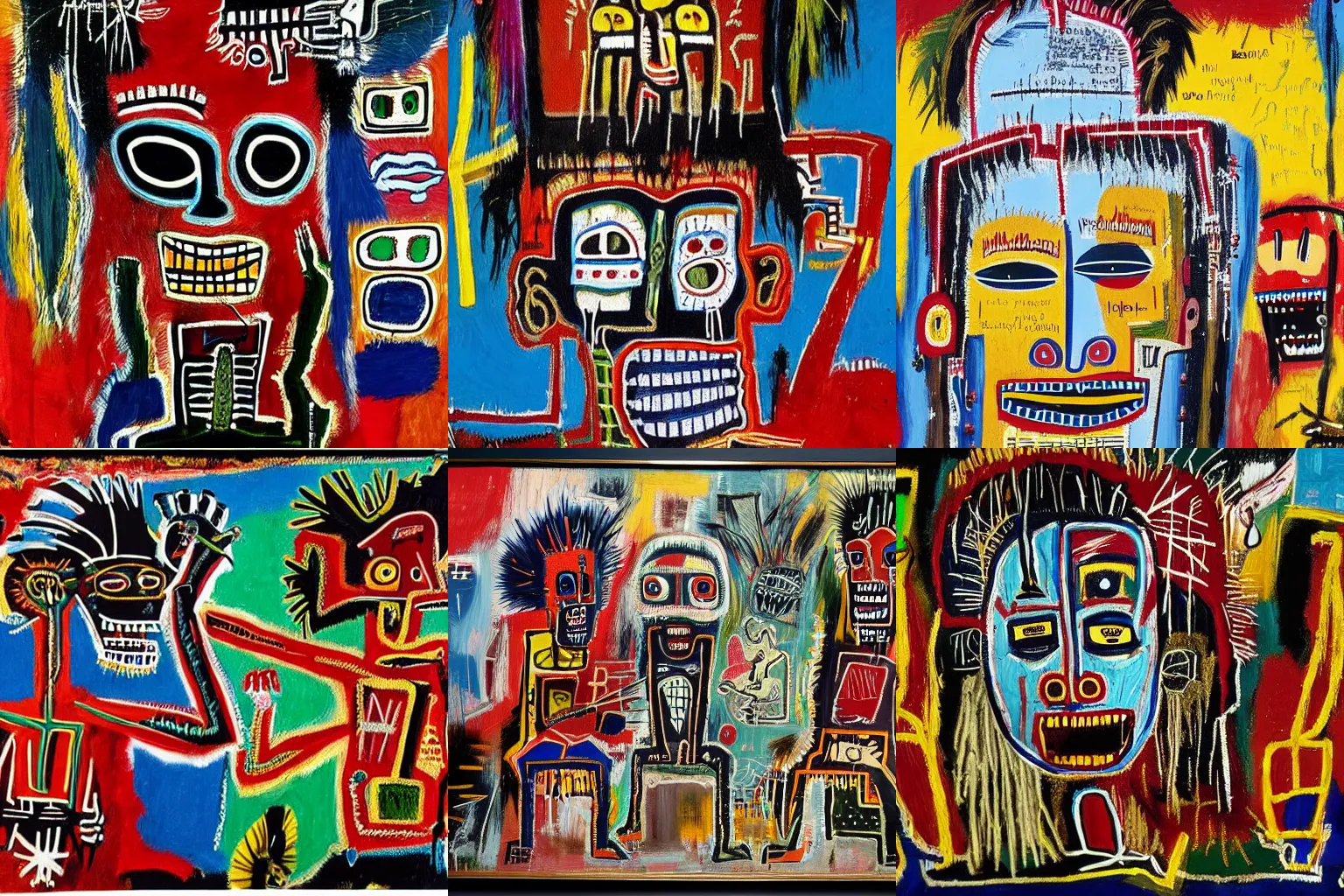 Prompt: extremely highly detailed haitian voodoo paintings by Jean-Michel Basquiat 4k insanely detailed and intricate, super detailed, 4k HDR high quality