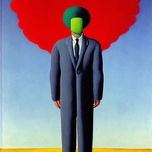 Image similar to The Son of Man by Rene Magritte