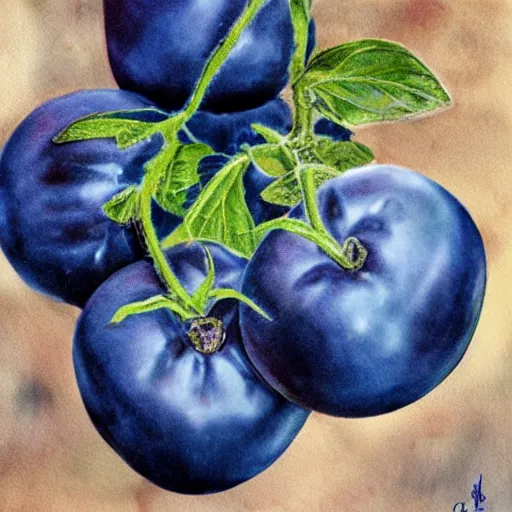 Image similar to blue tomatoes