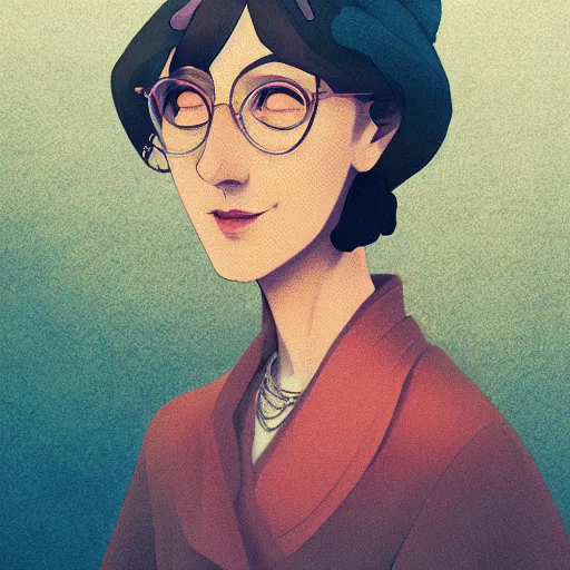 Image similar to Virginia Woolf as Mrs. Dalloway, ambient lighting, 4k, anime key visual, lois van baarle, ilya kuvshinov, rossdraws, artstation