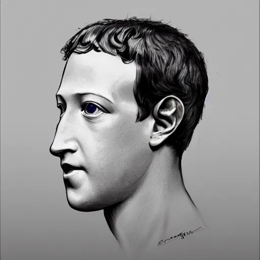 Image similar to mark zuckerberg early concept art sketches