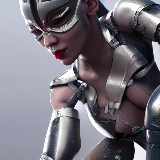 Prompt: cyborg female fighter, hyper detailed, artstation, unreal engine, octane render, hyper detailed.