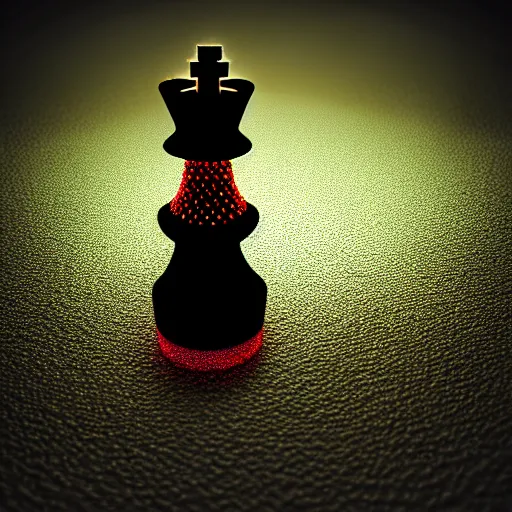 Image similar to vintage instamatic photo of a queen chess piece made of led pin lights, biomechanical, Puddles, Isometric 3D, smooth 3D Illustration, Cinematic Matte Painting, volumetric lighting ,