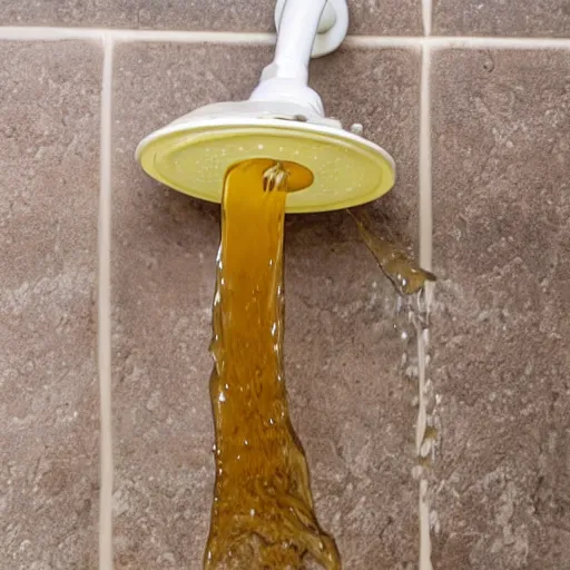 Image similar to honey dripping out of a shower head