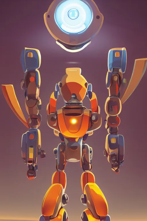 Image similar to metabots medabots medarotto medarot robot minimalist comics, behance hd by jesper ejsing, by rhads, makoto shinkai and lois van baarle, ilya kuvshinov, rossdraws global illumination ray tracing hdr radiating a glowing aura