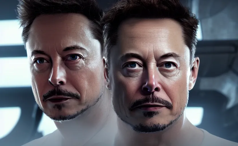 Prompt: Elon Musk as Tony Stark, 4K UHD image, octane render,