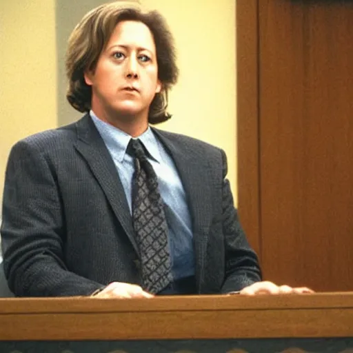 Prompt: James Spader as Alan Shore standing in a courtroom.