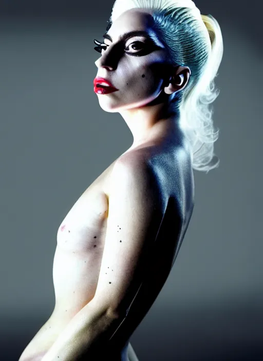 Image similar to lady gaga by nick knight, born this way, born this way album, red weapon 8 k s 3 5, cooke anamorphic / i lenses, highly detailed, cinematic lighting