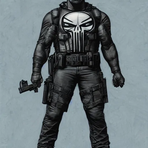 Image similar to john lennon as frank castle the punisher, guns, ultra realistic, concept art, intricate details, highly detailed, photorealistic, dark, octane render, 8 k, unreal engine, art by frank frazetta, simon bisley, brom