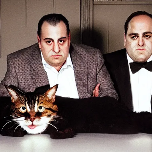 Prompt: the sopranos but they are cats