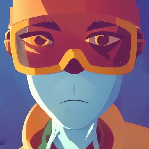 Image similar to face icon stylized minimalist flcl, loftis, cory behance hd by jesper ejsing, by rhads, makoto shinkai and lois van baarle, ilya kuvshinov, rossdraws global illumination