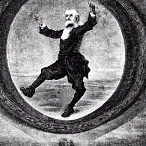 Image similar to galileo galilei doing a cartwheel