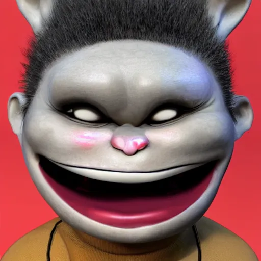 Image similar to ultra realistic troll face