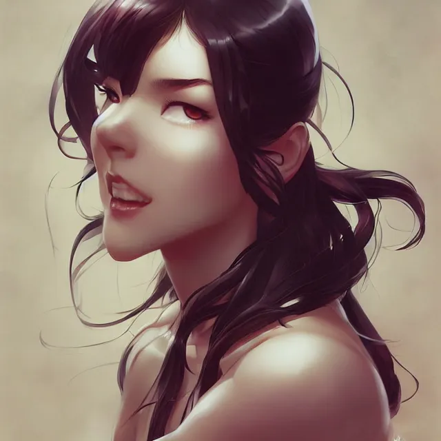 Image similar to komi san by stanley artgerm lau, wlop, rossdraws, frank frazetta, andrei riabovitchev, marc simonetti