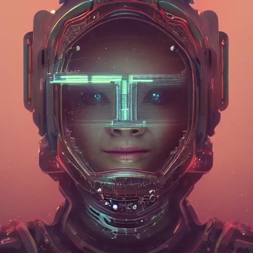 Image similar to hyperrealistic portrait of a woman monster astronaut, full body portrait, well lit, intricate abstract. cyberpunk, intricate artwork, by Tooth Wu, wlop, beeple. octane render,in the style of Jin Kagetsu, James Jean and wlop, highly detailed, sharp focus, intricate concept art, digital painting, ambient lighting, 4k, artstation