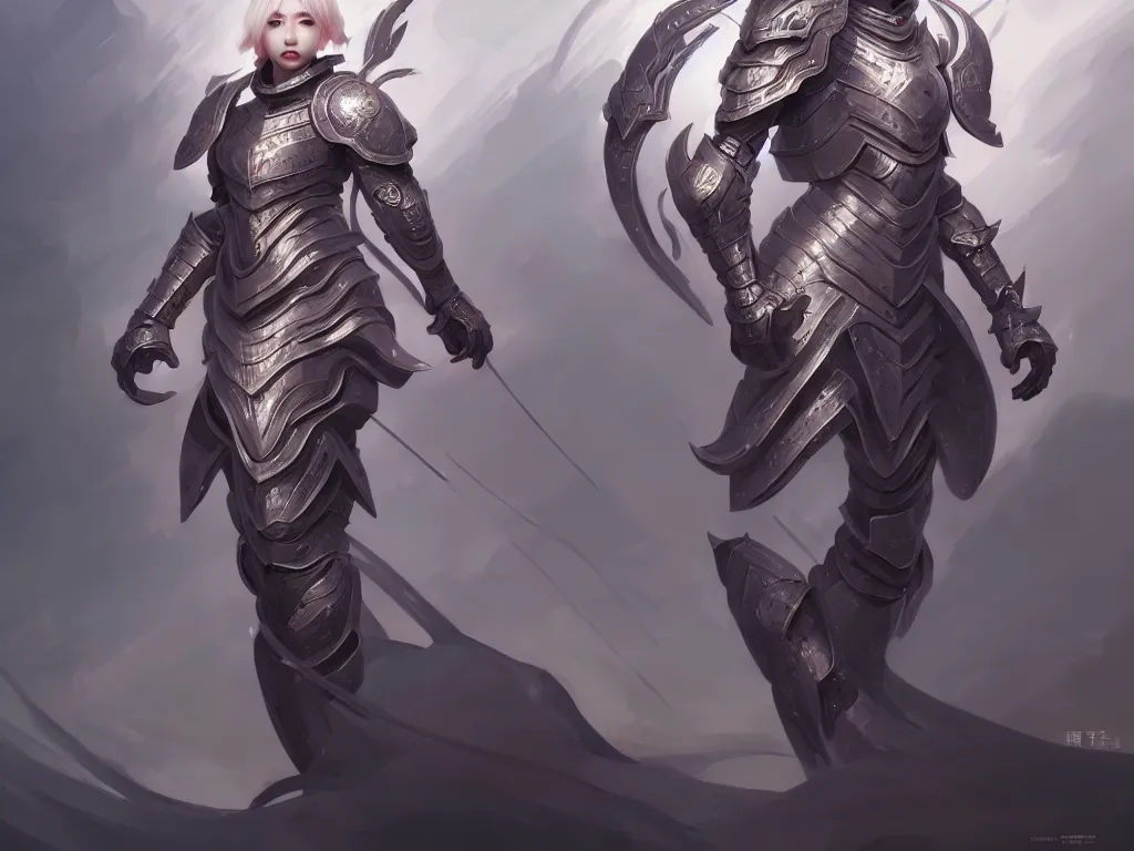 Prompt: portrait full body shot abstract chinese dragon concept art, hero action pose of futuristic light grey hair female knights of zodiac, temple, d & d, highly detailed, digital painting, artstation, sharp focus, illustration, art by tan zi and ayanamikodon and alphonse mucha and wlop