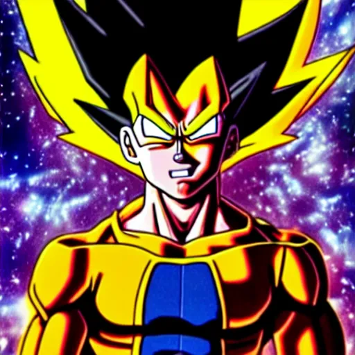 Image similar to uhd photorealisitc candid photo of cosmic freakazoid as a super saiyan. hyperdetailed, accurate, studio lighting. correct face. photo by annie leibowitz and steve mccurry