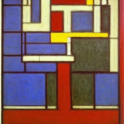 Prompt: the sense of life by Mondrian