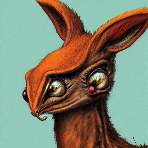 Image similar to a dik dik monster colorful, digital art, fantasy, funny, magic, trending on artstation, ultra detailed, professional illustration by Basil Gogos