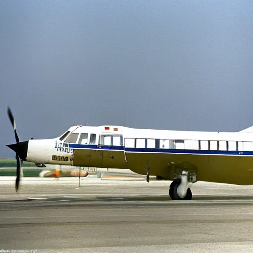 Prompt: fokker f - 2 7 - 6 0 0 friendship f - gcjv in service with air jet seen at paris - orly in june 1 9 8 3