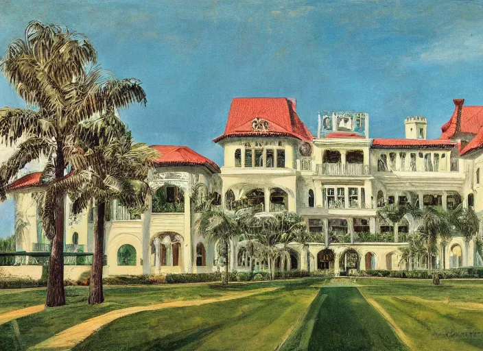 Prompt: Mar-a-Lago estate by otto dix