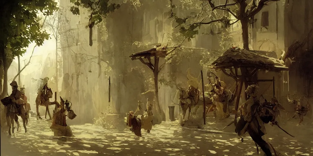 Image similar to gorgeous Carl Spitzweg painting, artstation