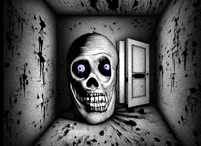 Prompt: the scariest thing ever, liminal space, nightmare fuel, grotesque, cursed, found footage, necromorph, back rooms