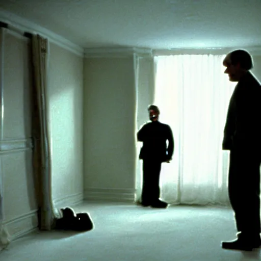 Image similar to The Backrooms, Stanley Kubrick cinematography