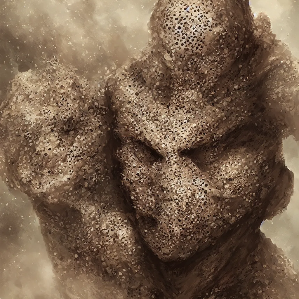 Prompt: trypophobia in which anuses instead of eyes, D&D character, highly detailed, digital fantasy character, painted portrait, artstation, concept art, hard focus, illustration