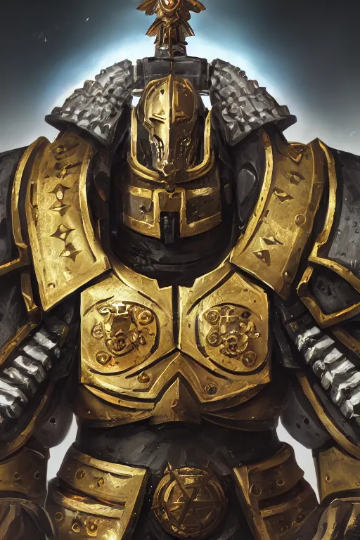 Image similar to armor portrait heros warhammer 4 0 k horus heresy fanart - the primarchs emperor by johannes helgeson animated with vfx concept artist & illustrator global illumination ray tracing hdr fanart arstation zbrush central hardmesh 8 k octane renderer comics stylized