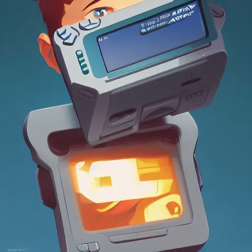 Image similar to face icon stylized minimalist game boy advance, loftis, cory behance hd by jesper ejsing, by rhads, makoto shinkai and lois van baarle, ilya kuvshinov, rossdraws global illumination