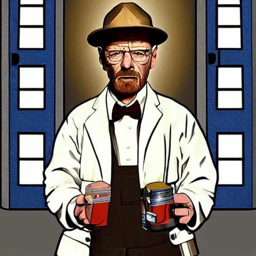 Image similar to Walter White as Doctor Who