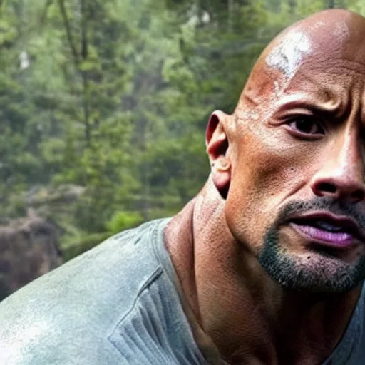 Prompt: Dwayne Johnson in The Walking Dead 4K quality super realistic