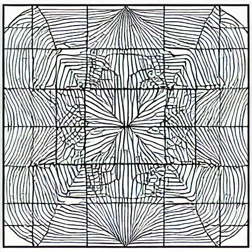 Prompt: DFT minimalist line drawing