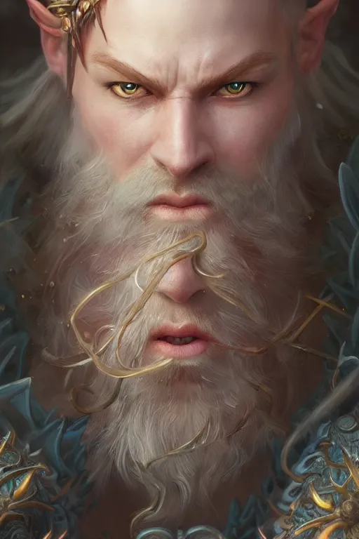 Image similar to fairy king, highly detailed, d & d, fantasy, highly detailed, digital painting, trending on artstation, concept art, sharp focus, illustration, global illumination, ray tracing, realistic shaded, art by artgerm and greg rutkowski and fuji choko and viktoria gavrilenko and hoang lap,