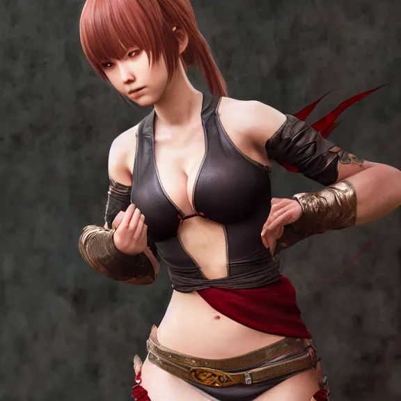 Image similar to photorealistic doa 6 character cosplay, photo, half body, d & d, fantasy, highly detailed, digital art, trending on artstation, smooth, sharp focus, illustration, art by peter tang and artgem