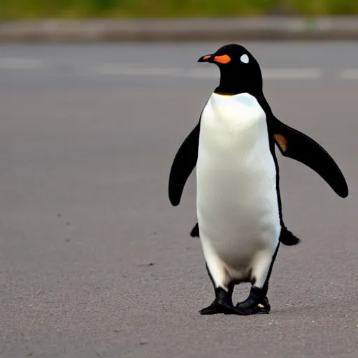 Image similar to penguin riding a bicycle