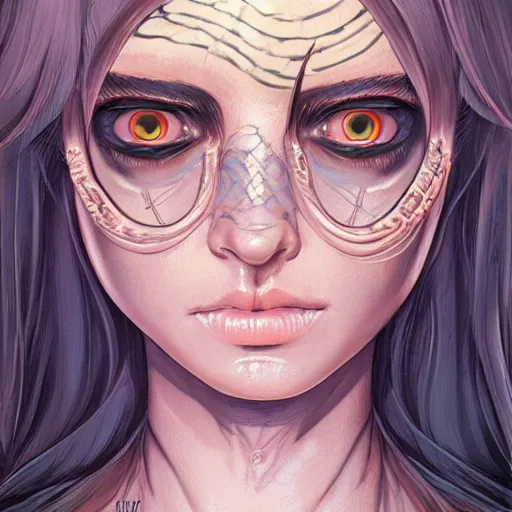 Prompt: leech queen, beautiful, detailed symmetrical close up portrait, intricate complexity, in the style of artgerm and ilya kuvshinov, magic the gathering art
